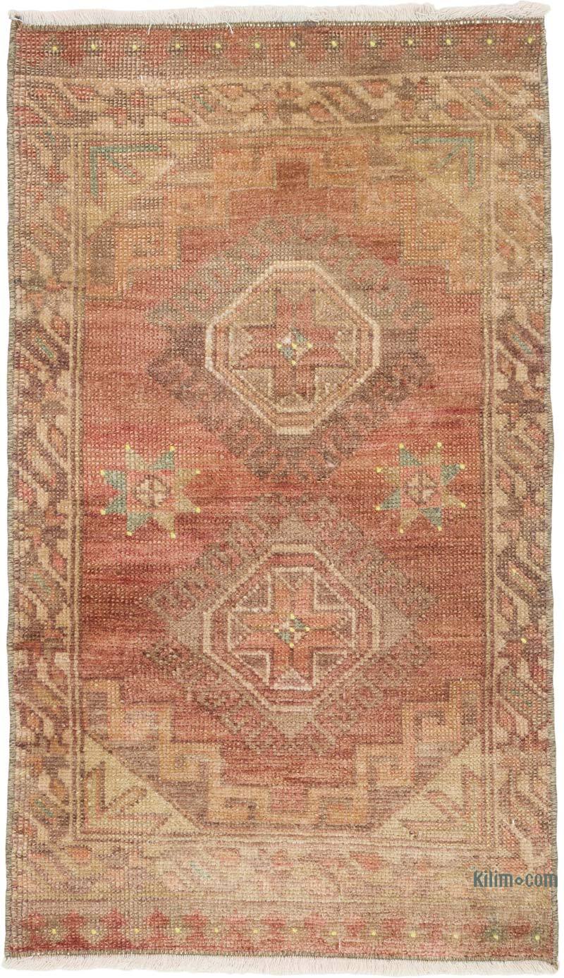 Alfombra Vintage Turca Anudada a Mano - 48 cm x 82 cm - K0080508
