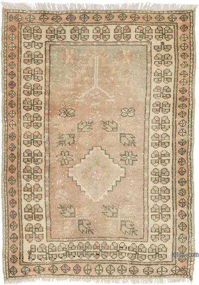 Vintage Turkish Hand-Knotted Rug - 2' 4" x 3' 3" (28" x 39")