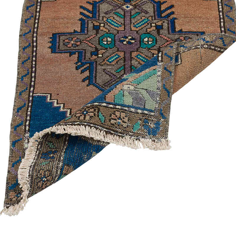 El Dokuma Vintage Halı - 47 cm x 76 cm - K0080514