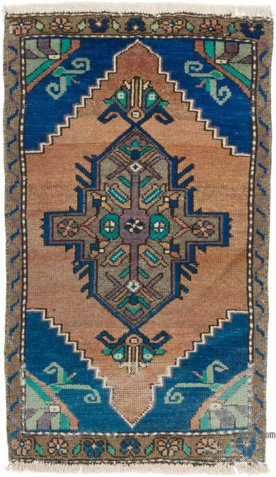 Vintage Turkish Hand-Knotted Rug - 1' 7" x 2' 6" (19" x 30")