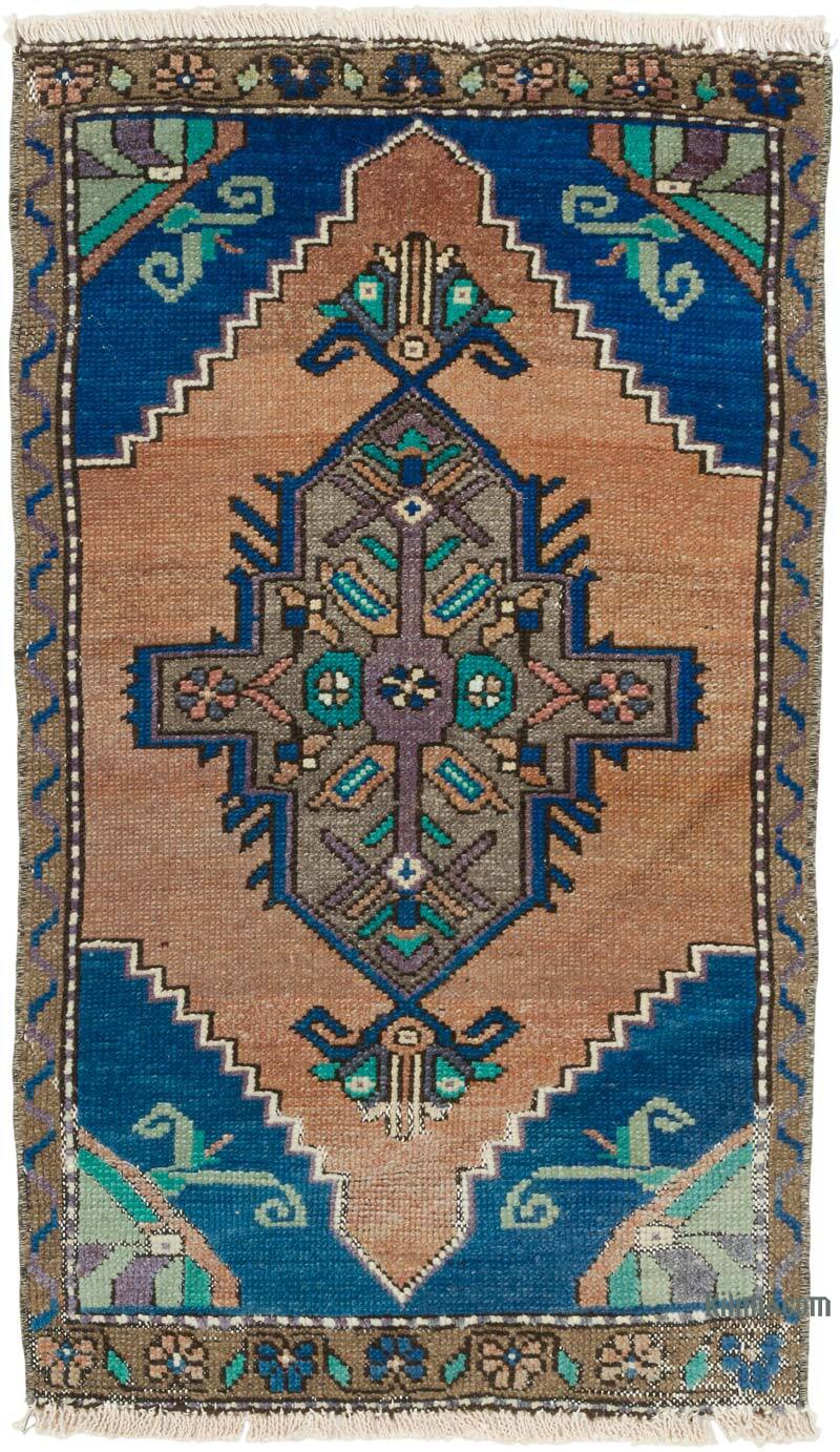 El Dokuma Vintage Halı - 47 cm x 76 cm - K0080514