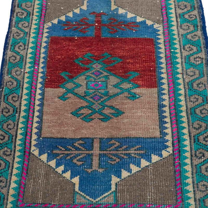 Alfombra Vintage Turca Anudada a Mano - 50 cm x 72 cm - K0080515