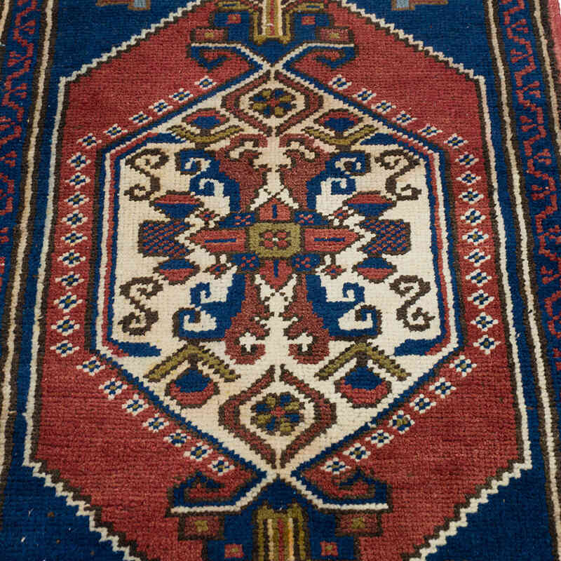 El Dokuma Vintage Halı - 52 cm x 112 cm - K0080517