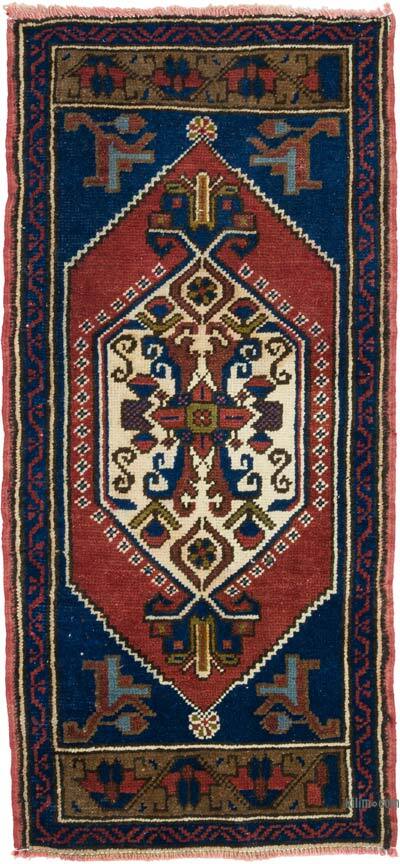 Vintage Turkish Hand-Knotted Rug - 1' 8" x 3' 8" (20" x 44")