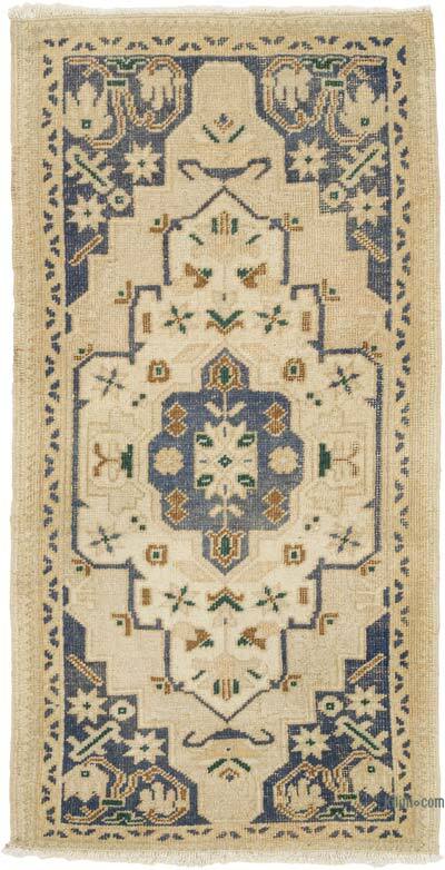 El Dokuma Vintage Halı - 58 cm x 110 cm