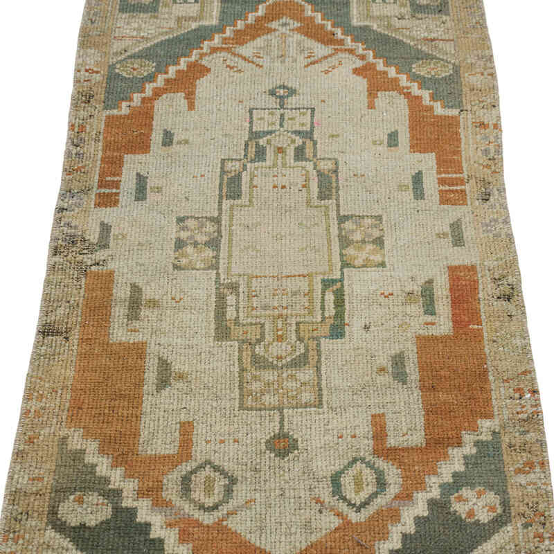 El Dokuma Vintage Halı - 46 cm x 115 cm - K0080519