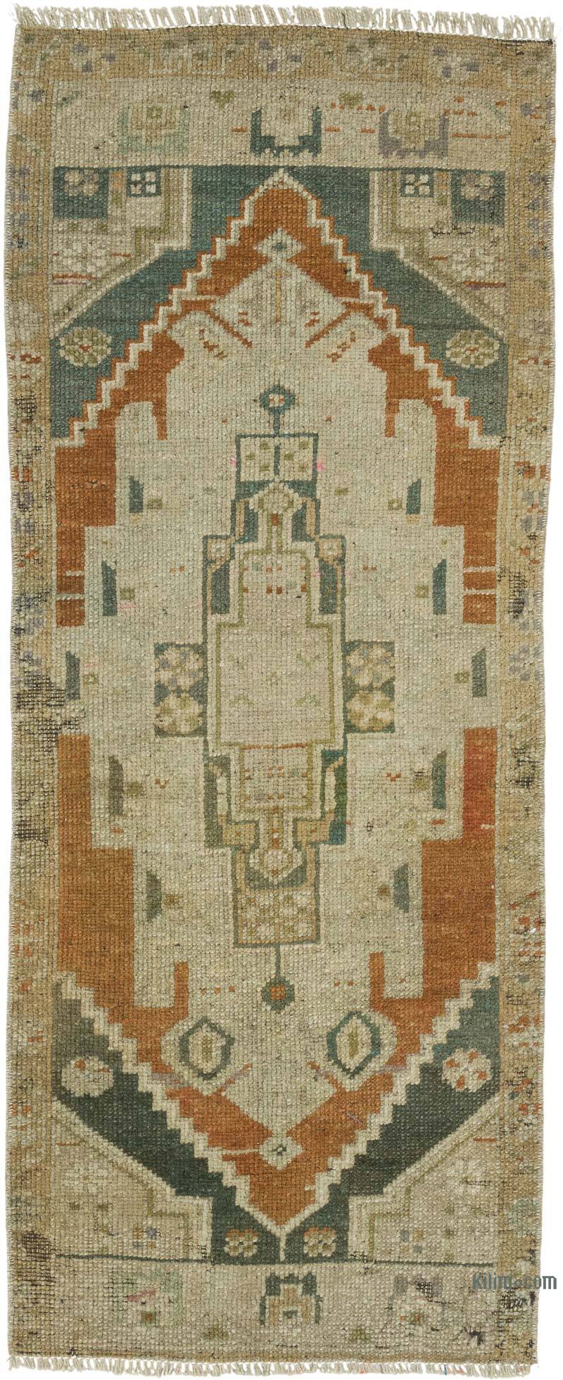 El Dokuma Vintage Halı - 46 cm x 115 cm - K0080519