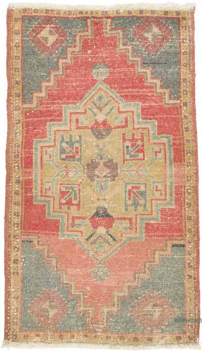 Vintage Turkish Hand-Knotted Rug - 1' 11" x 3' 3" (23" x 39")