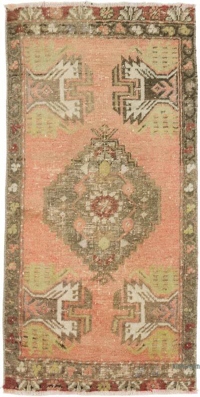 Vintage Turkish Hand-Knotted Rug - 1' 6" x 3'  (18" x 36")