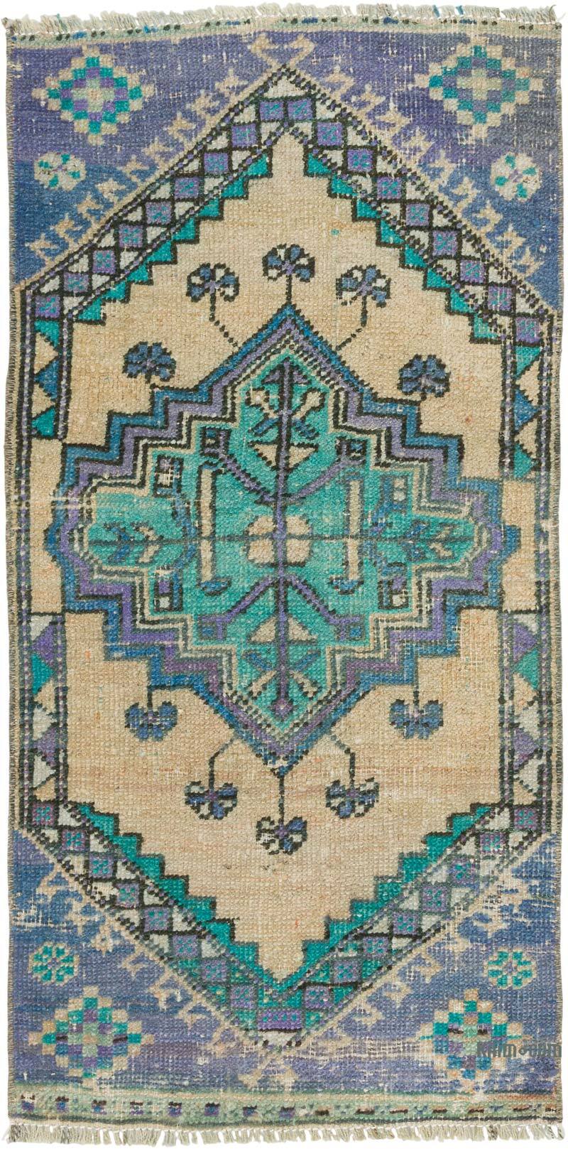 Alfombra Vintage Turca Anudada a Mano - 44 cm x 89 cm - K0080523