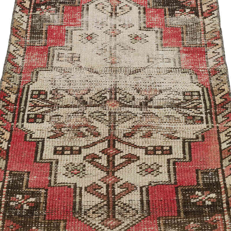 Alfombra Vintage Turca Anudada a Mano - 46 cm x 96 cm - K0080525