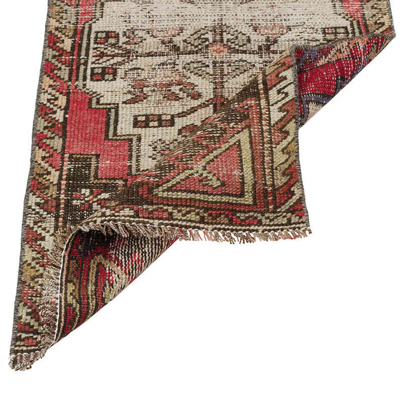 Alfombra Vintage Turca Anudada a Mano - 46 cm x 96 cm - K0080525