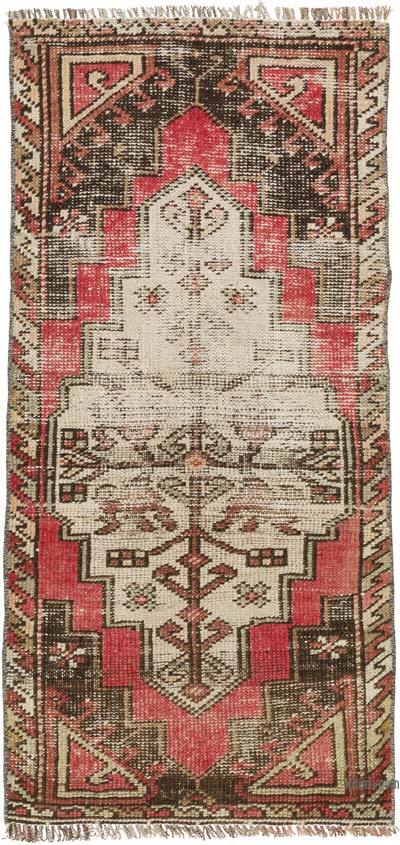 Vintage Turkish Hand-Knotted Rug - 1' 6" x 3' 2" (18" x 38")