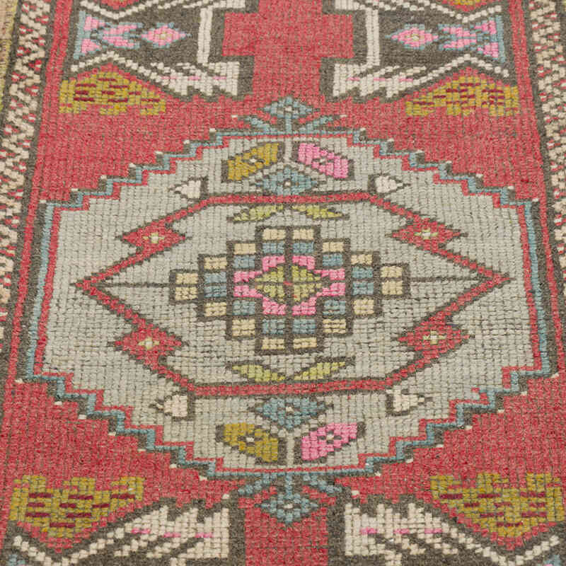Alfombra Vintage Turca Anudada a Mano - 53 cm x 88 cm - K0080529