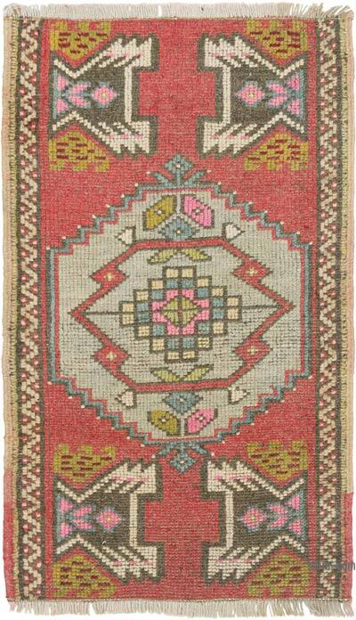 El Dokuma Vintage Halı - 53 cm x 88 cm