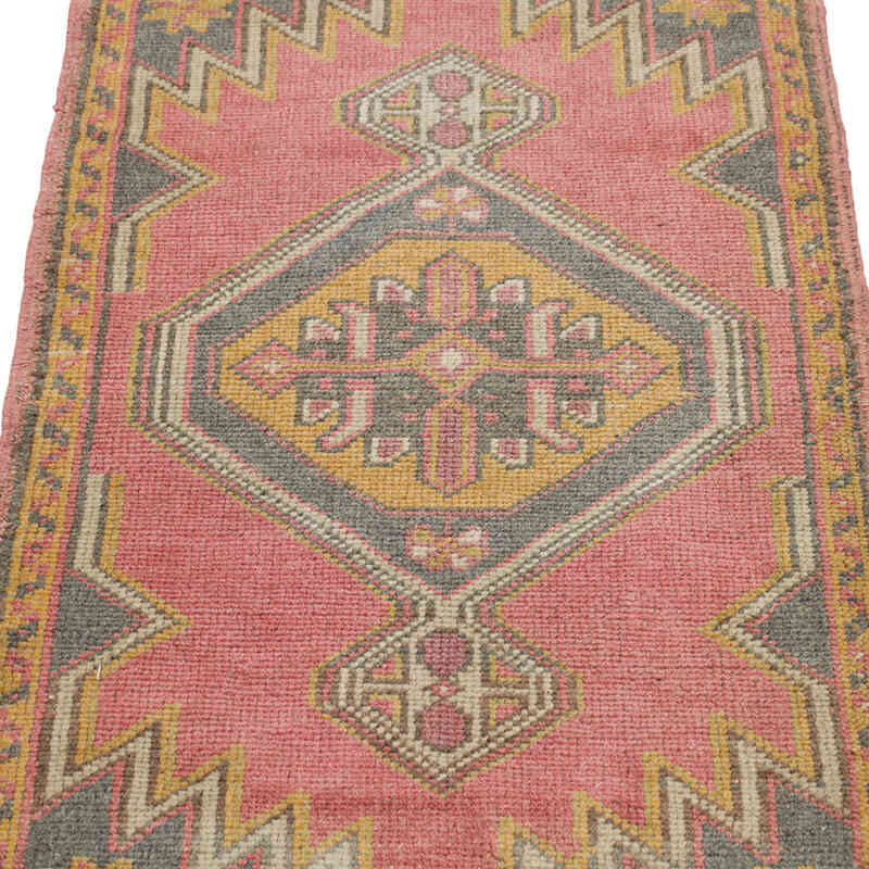 El Dokuma Vintage Halı - 48 cm x 99 cm - K0080530