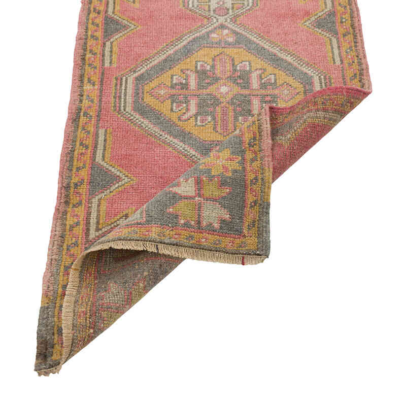 El Dokuma Vintage Halı - 48 cm x 99 cm - K0080530