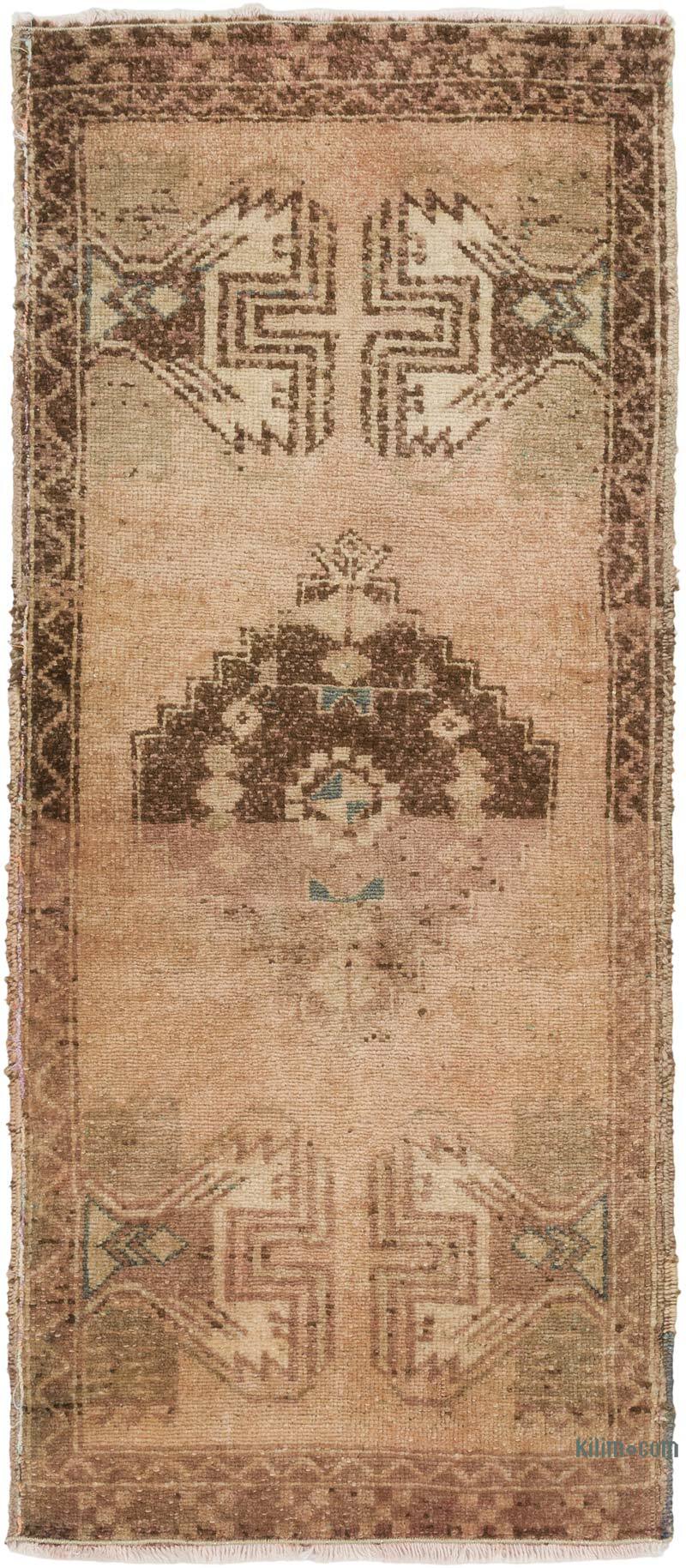 El Dokuma Vintage Halı - 45 cm x 104 cm - K0080531