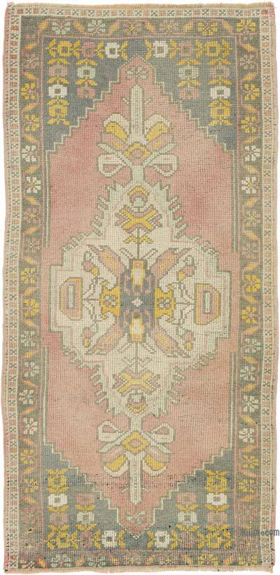 El Dokuma Vintage Halı - 57 cm x 116 cm