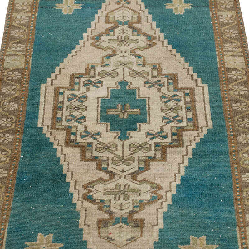 El Dokuma Vintage Halı - 52 cm x 84 cm - K0080537