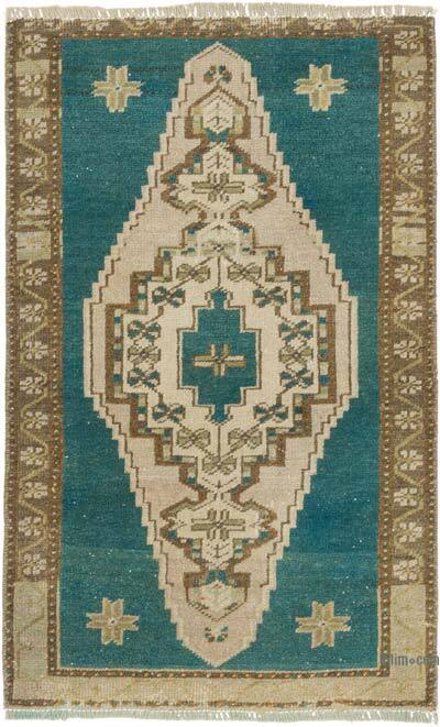 El Dokuma Vintage Halı - 52 cm x 84 cm