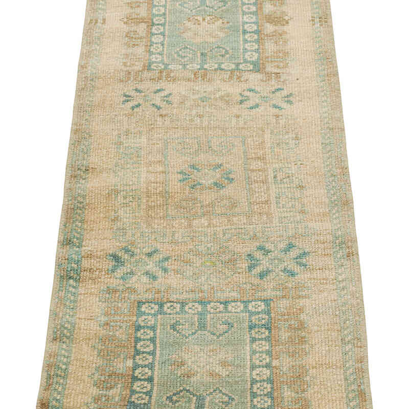 El Dokuma Vintage Halı - 37 cm x 97 cm - K0080538