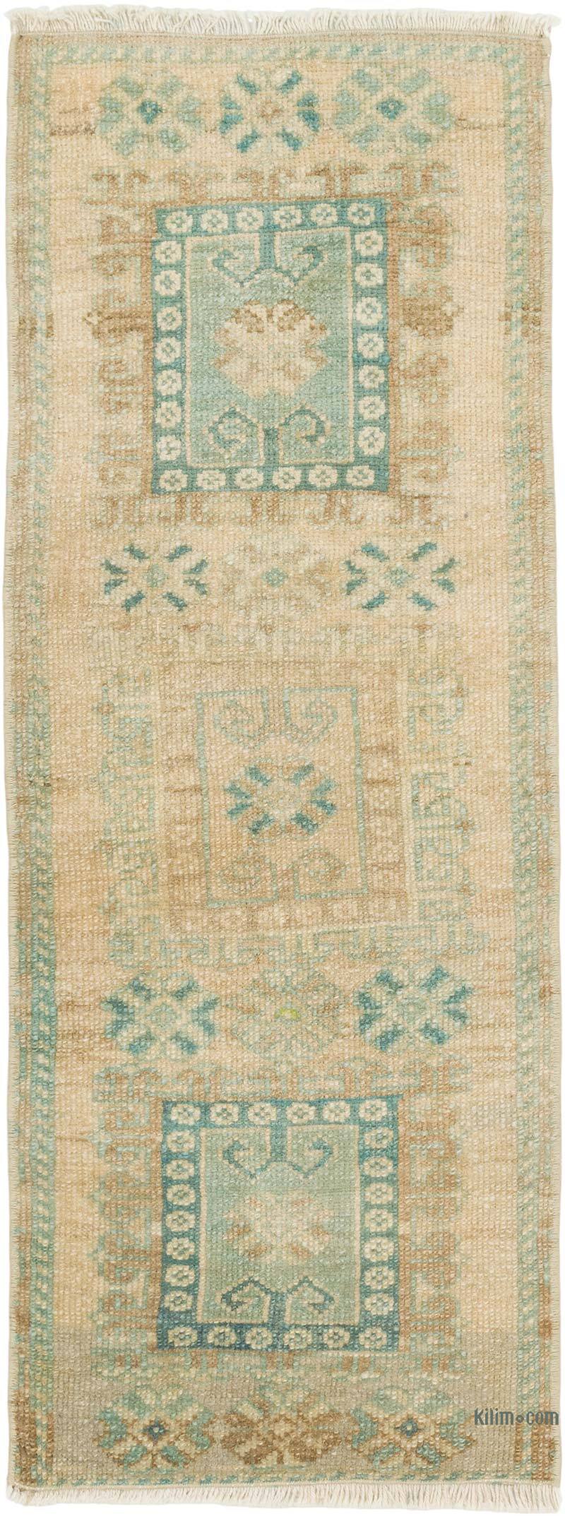 El Dokuma Vintage Halı - 37 cm x 97 cm - K0080538