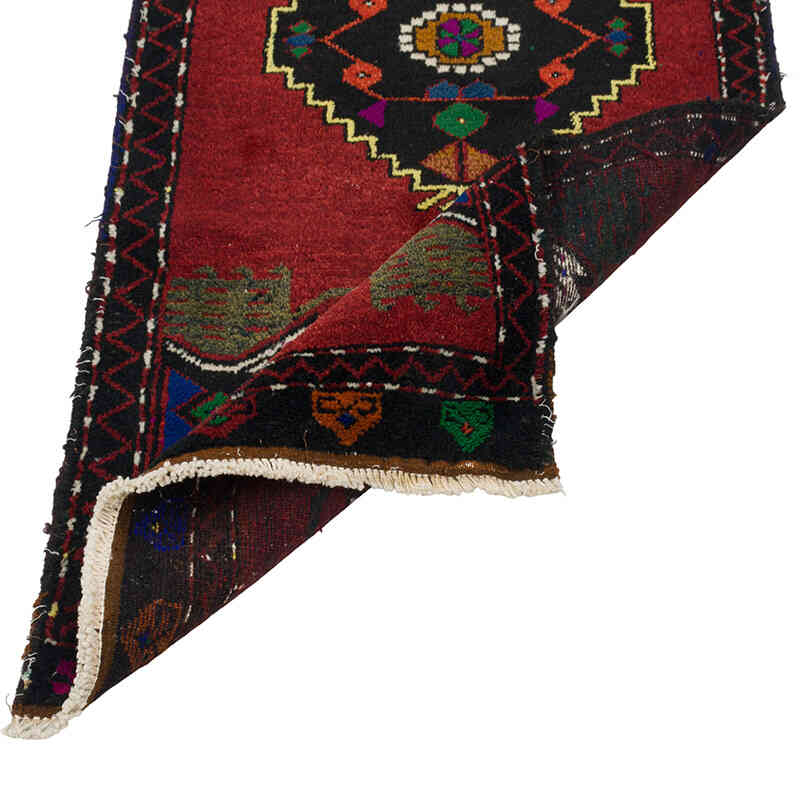 Alfombra Vintage Turca Anudada a Mano - 52 cm x 120 cm - K0080543