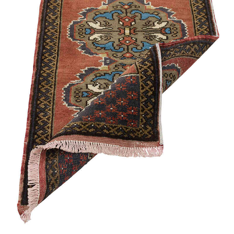 El Dokuma Vintage Halı - 50 cm x 92 cm - K0080544