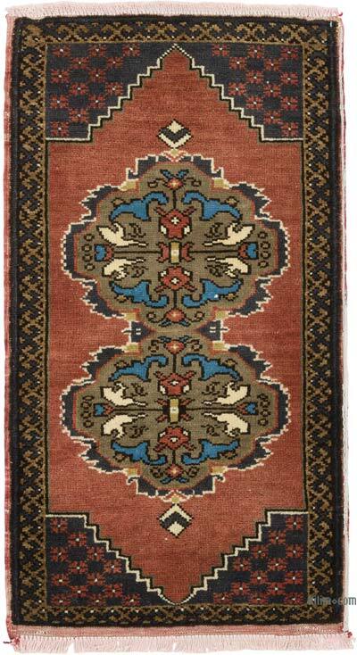 Vintage Turkish Hand-Knotted Rug - 1' 8" x 3'  (20" x 36")