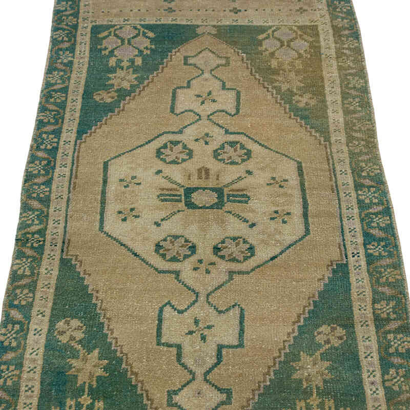 El Dokuma Vintage Halı - 52 cm x 117 cm - K0080545