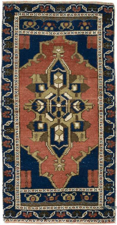 Vintage Turkish Hand-Knotted Rug - 1' 9" x 3' 3" (21" x 39")