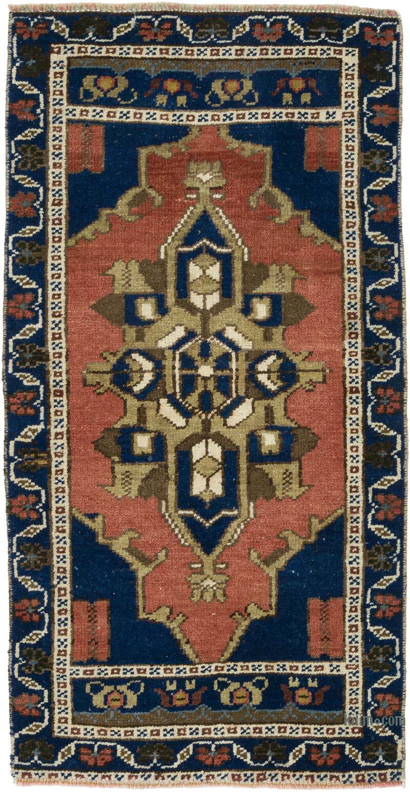 Vintage Turkish Hand-Knotted Rug - 1' 9" x 3' 3" (21" x 39") - K0080546