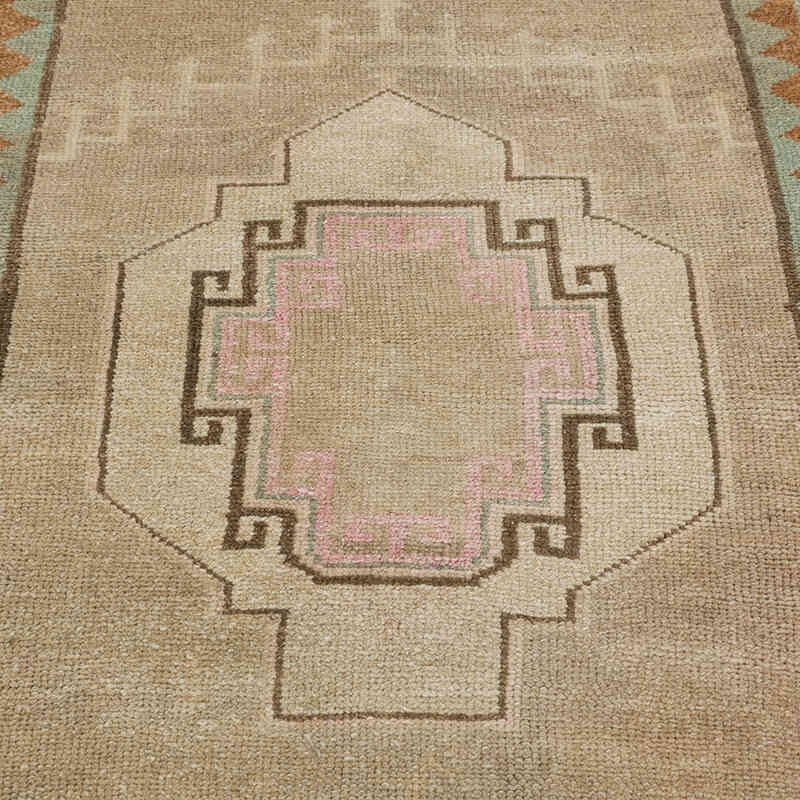 El Dokuma Vintage Halı - 78 cm x 93 cm - K0080547
