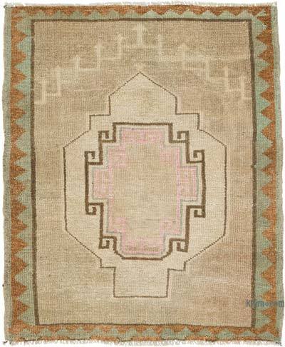 Vintage Turkish Hand-Knotted Rug - 2' 7" x 3' 1" (31" x 37")