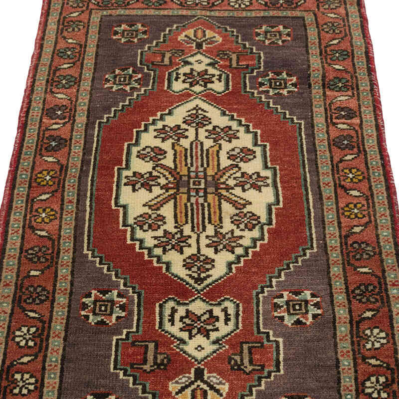 Alfombra Vintage Turca Anudada a Mano - 51 cm x 100 cm - K0080548