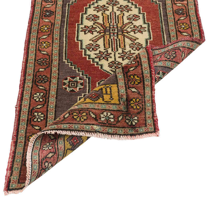 Alfombra Vintage Turca Anudada a Mano - 51 cm x 100 cm - K0080548