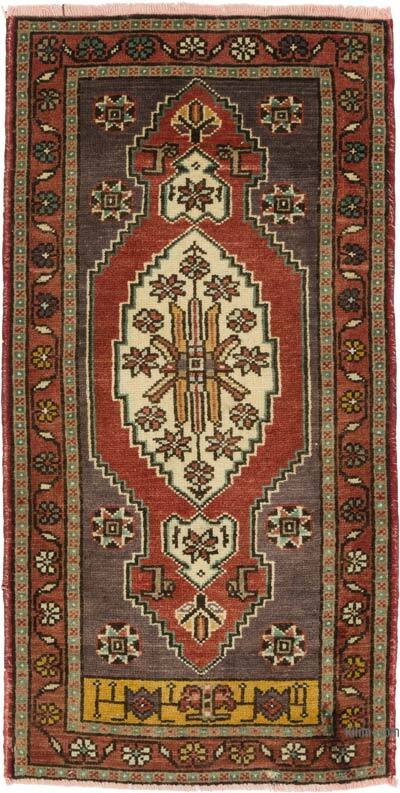 El Dokuma Vintage Halı - 51 cm x 100 cm