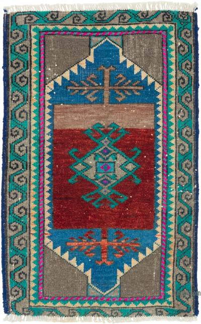 Alfombra Vintage Turca Anudada a Mano - 49 cm x 75 cm