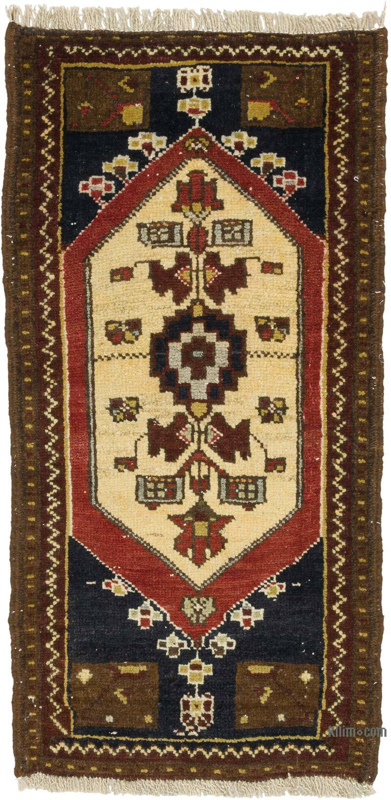 Vintage Turkish Hand-Knotted Rug - 1' 6" x 3'  (18" x 36") - K0080551