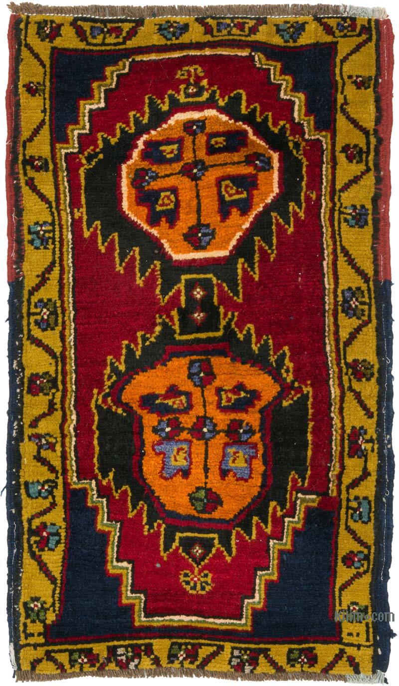 El Dokuma Vintage Halı - 52 cm x 86 cm - K0080552