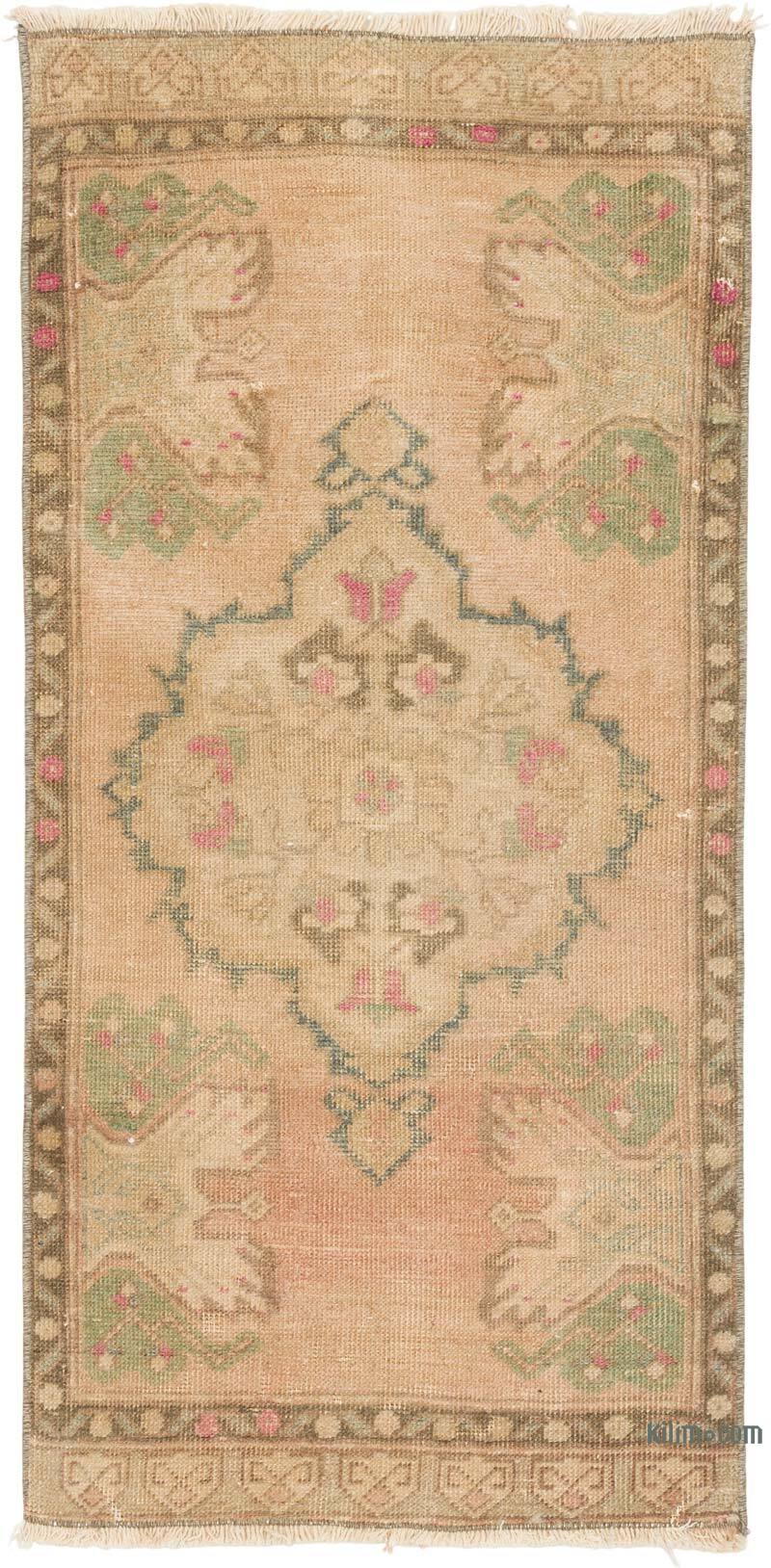 Vintage Turkish Hand-Knotted Rug - 1' 8" x 3' 5" (20" x 41") - K0080554