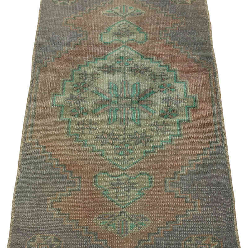 El Dokuma Vintage Halı - 43 cm x 115 cm - K0080557