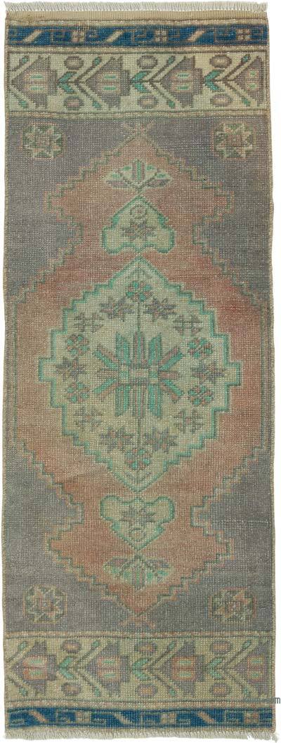 Vintage Turkish Hand-Knotted Rug - 1' 5" x 3' 9" (17" x 45")