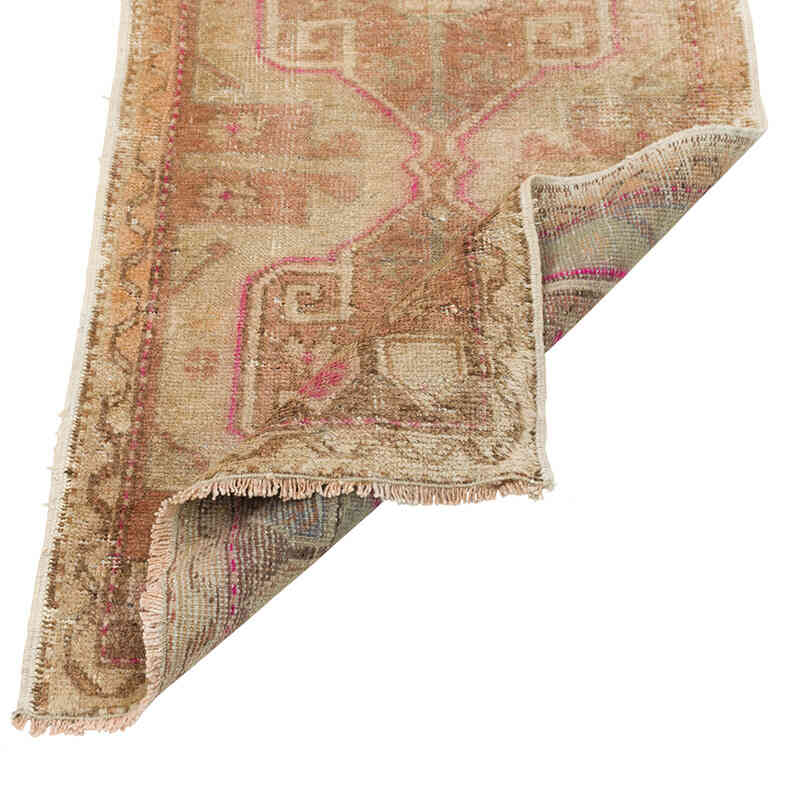 El Dokuma Vintage Halı - 52 cm x 96 cm - K0080558