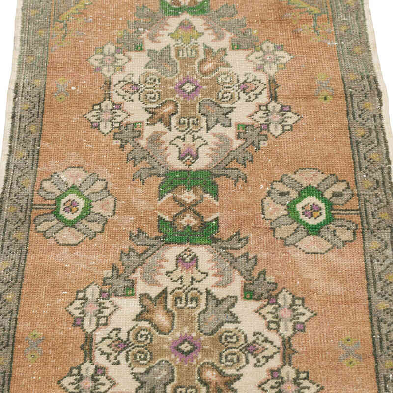 Alfombra Vintage Turca Anudada a Mano - 49 cm x 98 cm - K0080560