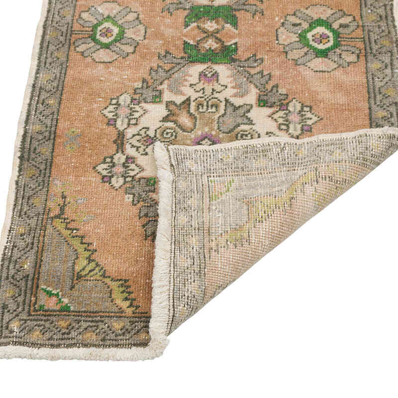 Alfombra Vintage Turca Anudada a Mano - 49 cm x 98 cm - K0080560