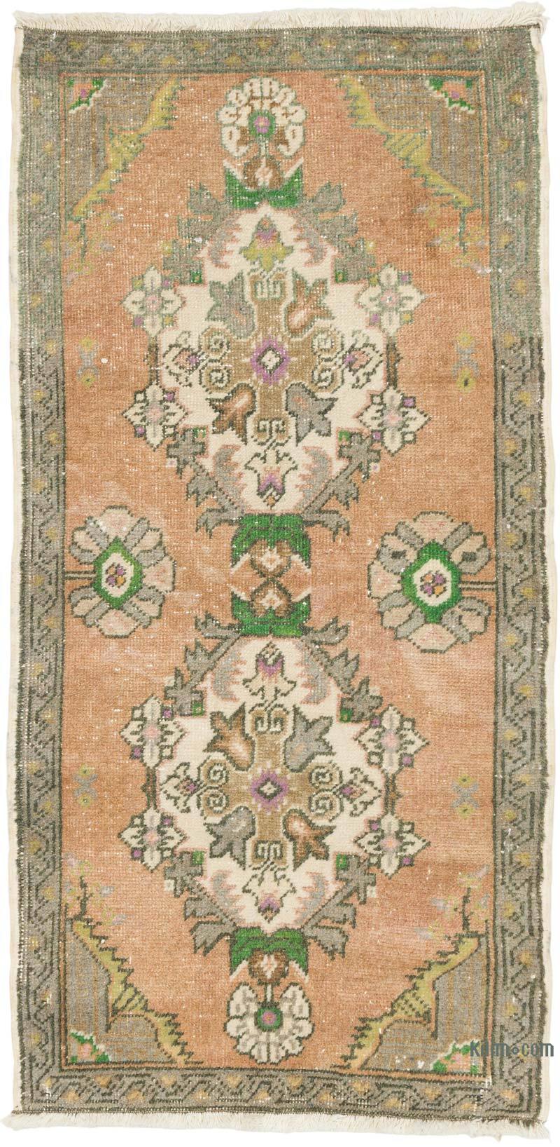 Alfombra Vintage Turca Anudada a Mano - 49 cm x 98 cm - K0080560
