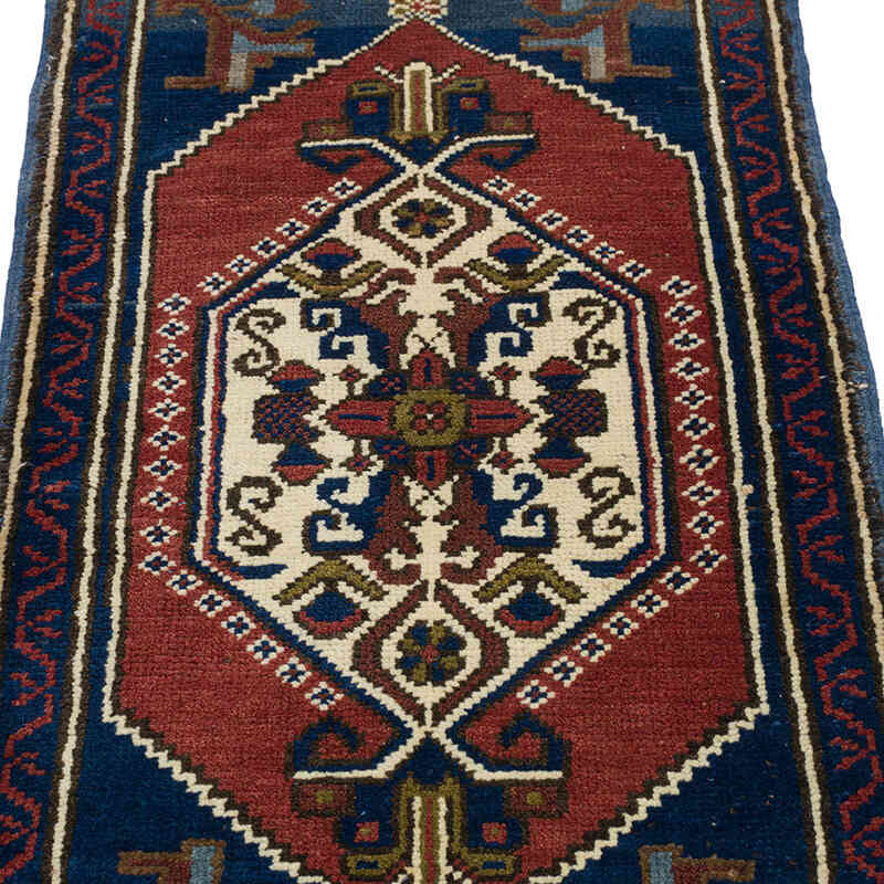 El Dokuma Vintage Halı - 52 cm x 105 cm - K0080562