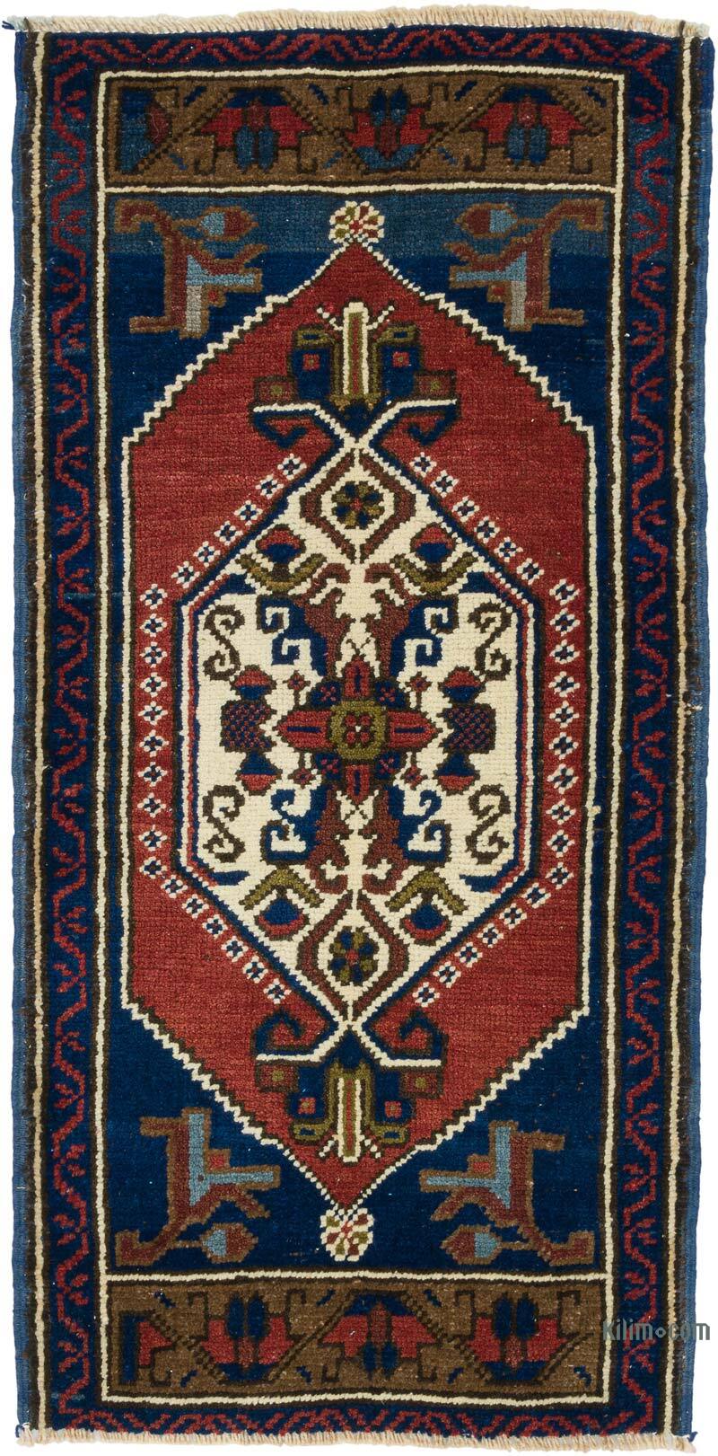 El Dokuma Vintage Halı - 52 cm x 105 cm - K0080562